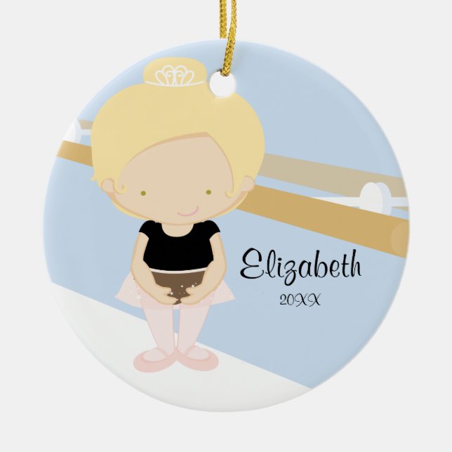 Ballerina Girl Ballet Dance Christmas Ornament (Vorne)