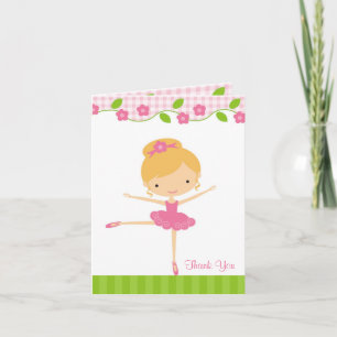 Ballerina Girl Carte de remerciements