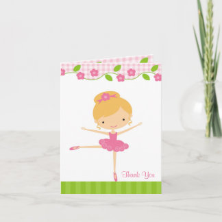 Ballerina Girl Carte de remerciements