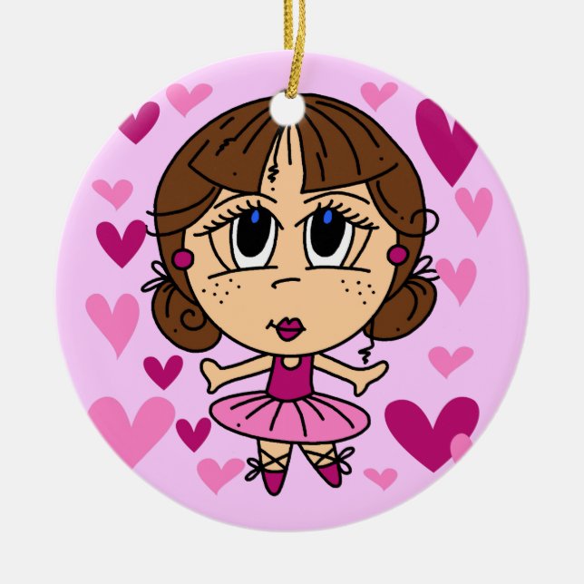 Ballerina Girl Keramik Ornament (Vorne)