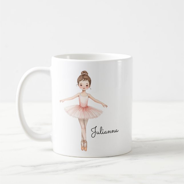 Ballerina Girl Personalisiert Kaffeetasse (Links)