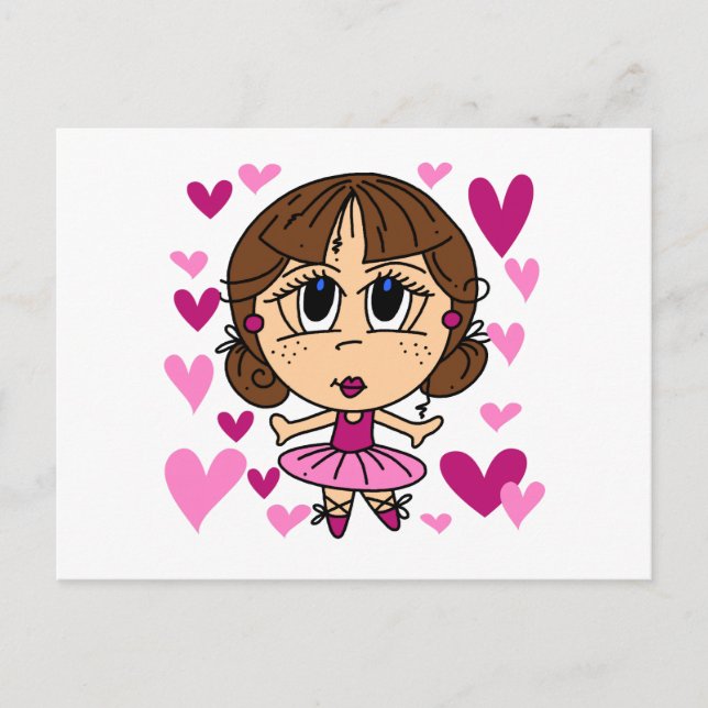 Ballerina Girl Postkarte (Vorderseite)