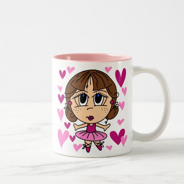 Ballerina Girl Zweifarbige Tasse (Rechts)