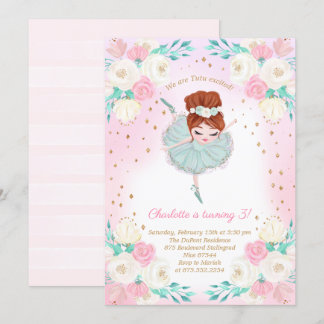 Ballerina Glitzer Birthday Einladung