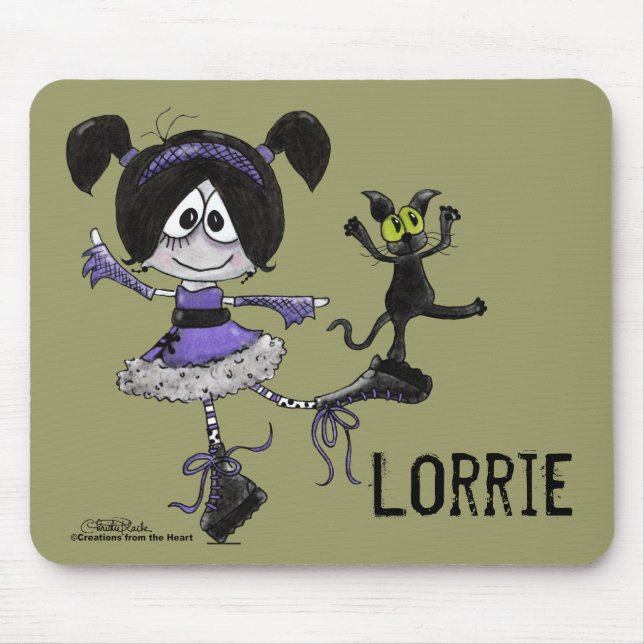 Ballerina Goth Style Mousepad (Vorne)