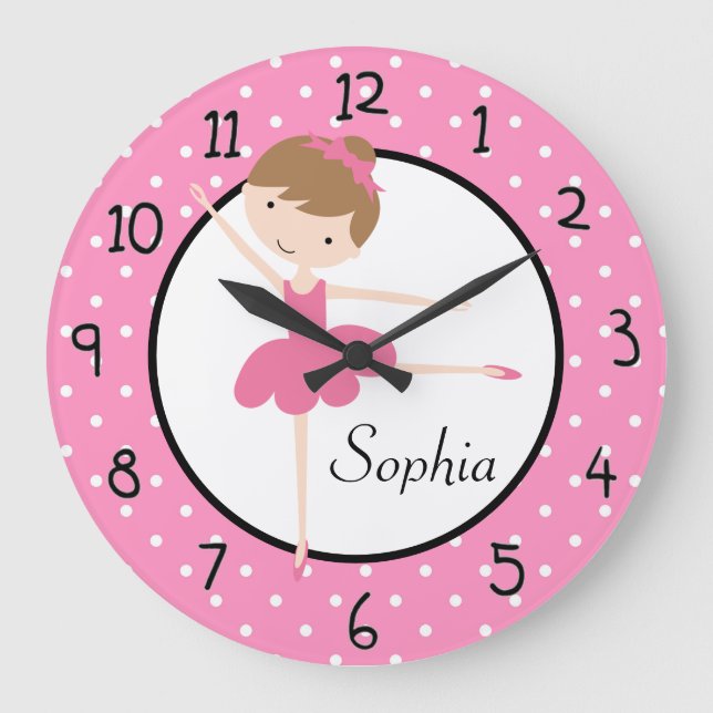 Ballerina Große Wanduhr (Vorderseite)