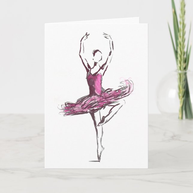 Ballerina-Gruß-Karte Karte (Vorderseite)