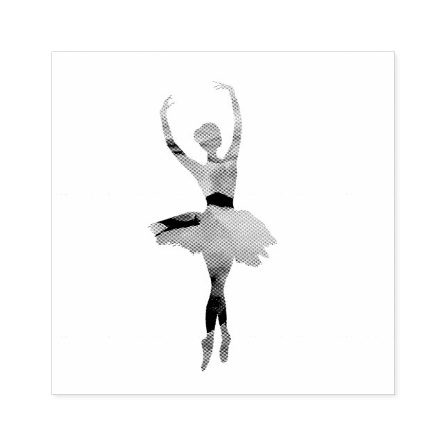 Ballerina Gummistempel (Prägung)