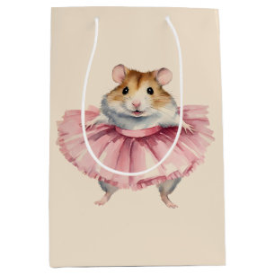 Ballerina Hamster Girls Personalisiert Geburtstag Mittlere Geschenktüte