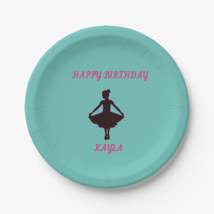 Ballerina Happy Birthday Party Paper Plate Pappteller