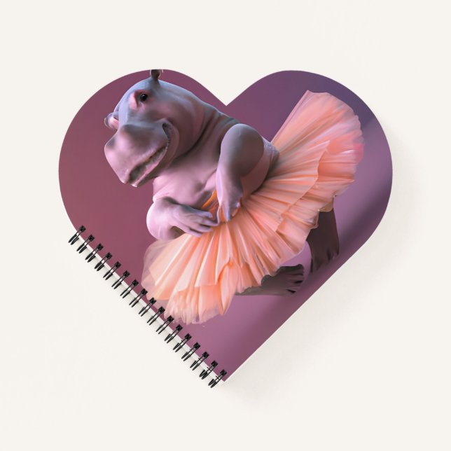 Ballerina Hippo Notizbuch (Vorderseite)