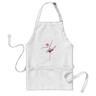 Ballerina im Rosa und im Lavendel, Monogramm Schürze