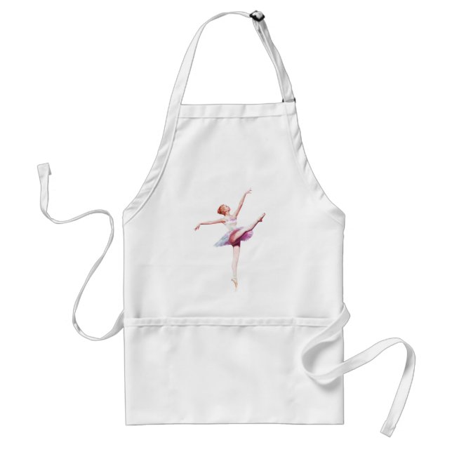 Ballerina im Rosa und im Lavendel, Monogramm Schürze (Vorne)