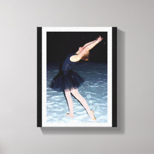 Ballerina im Schnee - Leinwanddruck