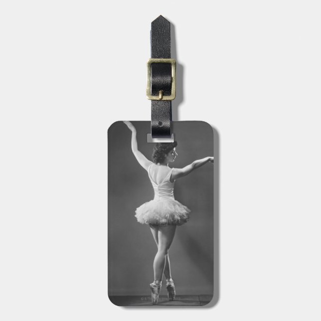 Ballerina im Tutu Gepäckanhänger (Vorderseite vertikal)