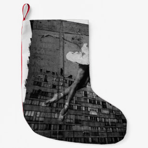 BALLERINA IM WEISSEN KLEID WANDGEMÄLDE KLEINER WEIHNACHTSSTRUMPF