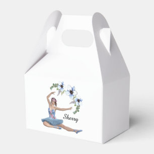 Ballerina in Blue Persönlicher Name Geschenkschachtel