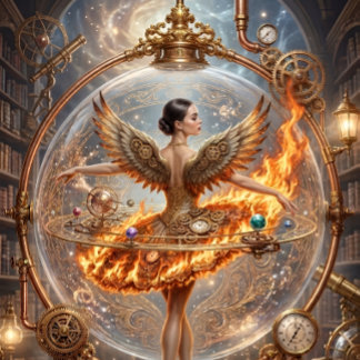 Ballerina in einer Kugel - Decoupage - Geschenkpap Geschenkpapier Set