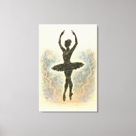 Ballerina in Graziöser Anmut - Sanfte Farben Leinwanddruck