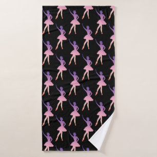 Ballerina in modernem geometrischem Design Badehandtuch