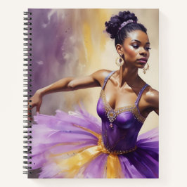 Ballerina in Purple and Gold Notizbuch