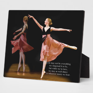 Ballerina in Schwarz und Rot Fotoplatte