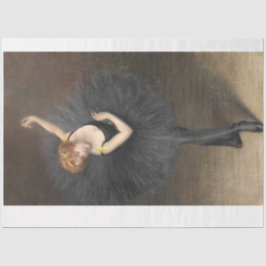 Ballerina in schwarzem Decoupage Papier