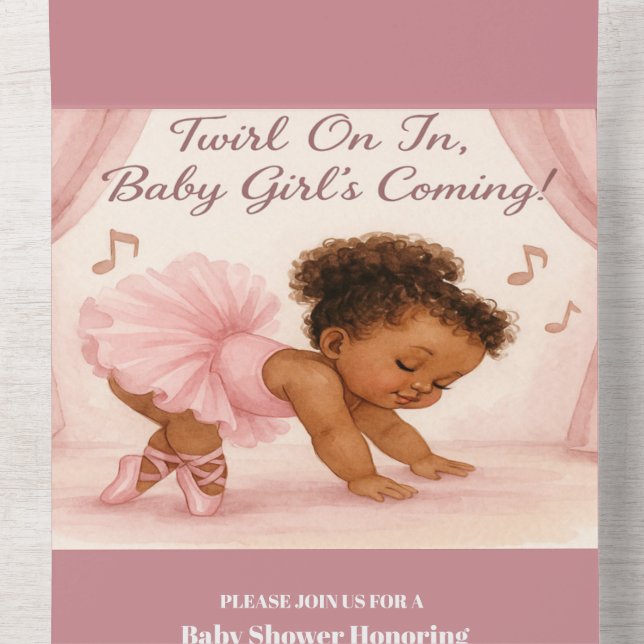 Ballerina in the Making All In One Einladung (Innen Mitte)
