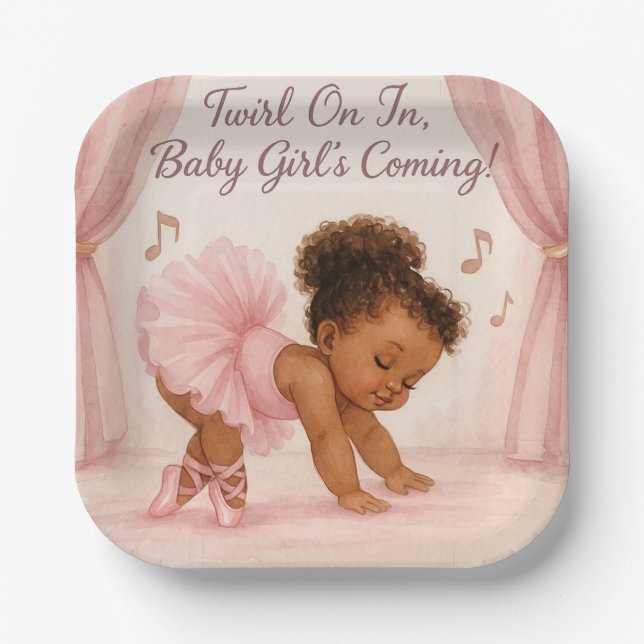 Ballerina in the Making Pappteller (Vorderseite)