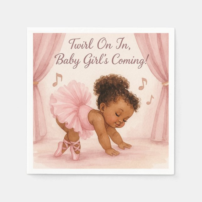 Ballerina in the Making Serviette (Vorderseite)