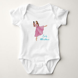Ballerina - Individuelle Name Baby Strampler