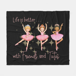Ballerina inspirierende Freundschaftsbotschaft Fleecedecke