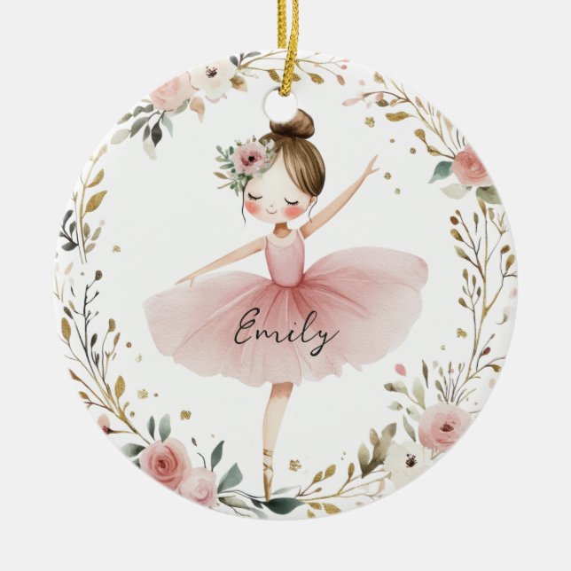 Ballerina Keramik Ornament (Vorne)
