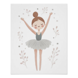 Ballerina Kinderzimmer Wall Art, Kinderzimmer Prin Poster