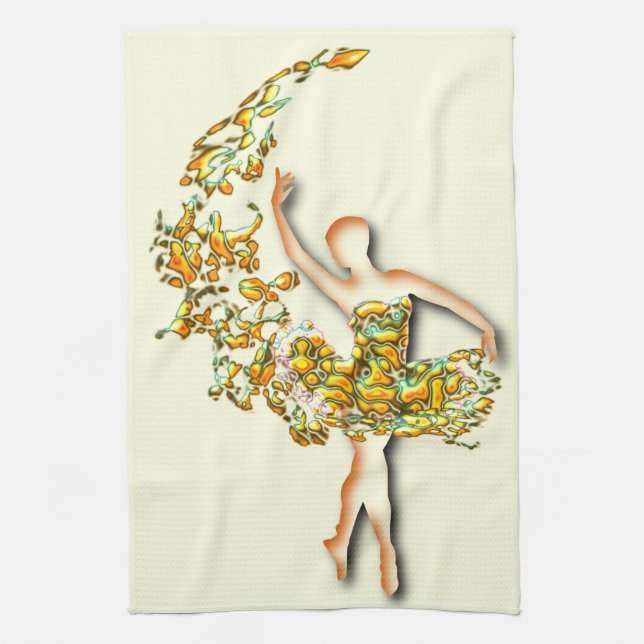 Ballerina Kitchen Handtuch Ballet Tänzer Girl (Vertikal)