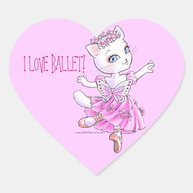 Ballerina Kitty Sticker (Vorderseite)