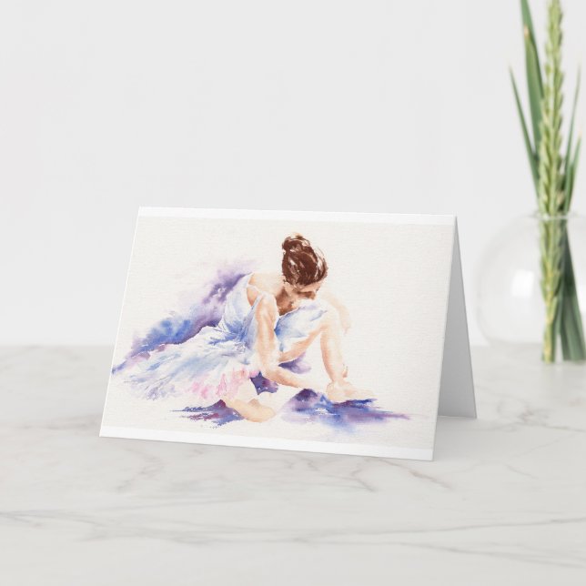 Ballerina - Kunst-Gruß-Karte Karte (Vorderseite)