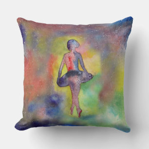 Ballerina-Kunst-Malerei-Wurfs-Kissen 51 cm x 51 cm Kissen