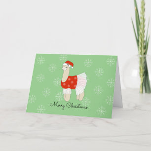 Ballerina Lama Schneeflocken Weihnachten