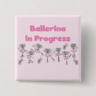 Ballerina-laufende T - Shirts und Geschenke Button