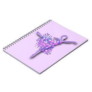 Ballerina Lila Notebook Ballet Dancer Girl Notizblock