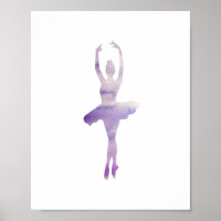 Ballerina Lila Painting Poster