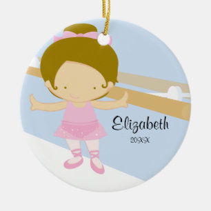Ballerina Mädchen Ballett Tanz Weihnachtsdekoratio Keramik Ornament