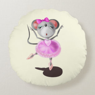 Ballerina Maus Rundkissen Rundes Kissen