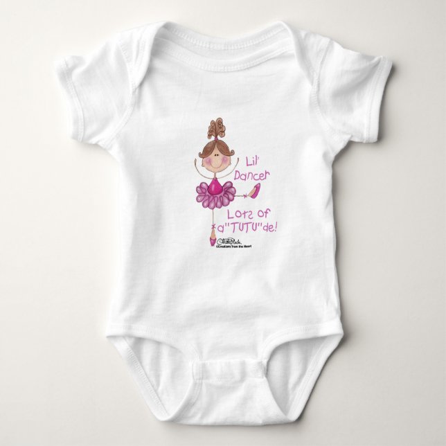 Ballerina mit ATUTUde Baby Strampler (Vorderseite)