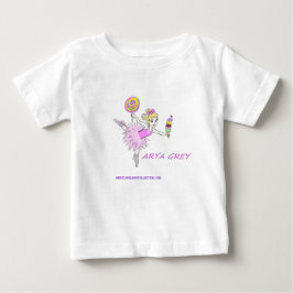 Ballerina mit individuelle Name Baby T-shirt