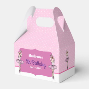 Ballerina mit rosa Kleid und Pointe Toe Shoes Geschenkschachtel