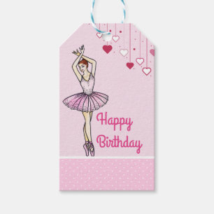 Ballerina mit rosa Kleidung und Pointe-Toe-Schuhen Geschenkanhänger