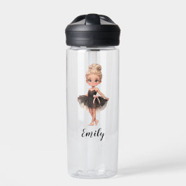 Ballerina mit schwarzem Kleid Trinkflasche