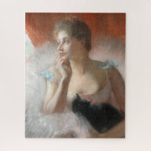 Ballerina mit schwarzer Katze Malerei aus der Seri